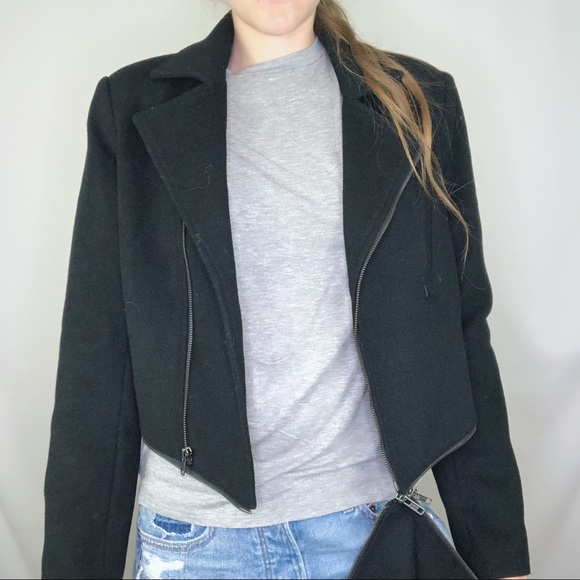 Mural Zipper Wool Trench Coat Long Sleeve City Event Layered Overcoat Modern - Picture 3 of 9